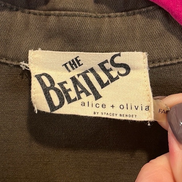 Alice + Olivia x Beatles “Charline” military patch jacket M - Picture 4 of 5